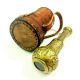 Engraved Brass Spyglass with Leather Case Handcrafted